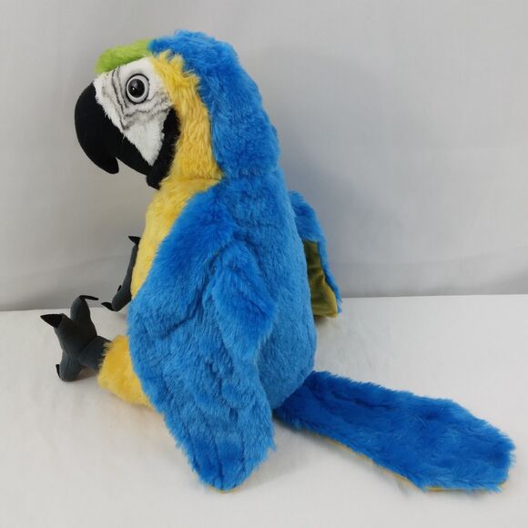 Wild Republic Macaw Parrot Blue Yellow Realistic 10" Stuffed Animal Plush - Picture 5 of 11